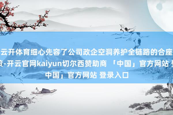 云开体育细心先容了公司政企空洞养护全链路的合座惩办决策-开云官网kaiyun切尔西赞助商 「中国」官方网站 登录入口